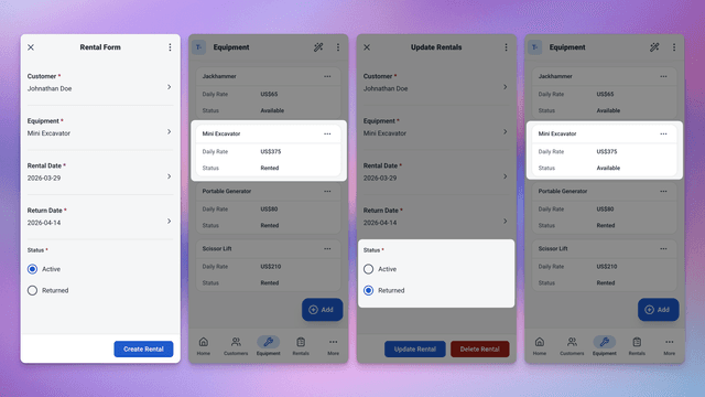 Template Aplikasi Sewa Peralatan Gratis untuk Bisnis Penyewaan & Perpustakaan Alat