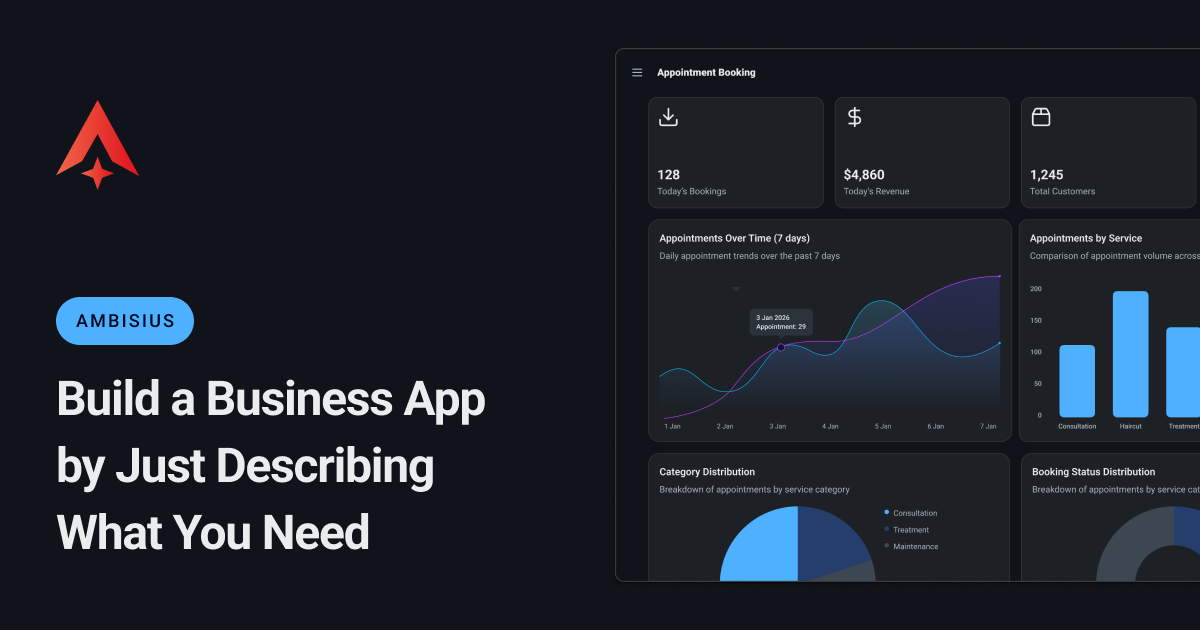 Ambisius — Build a Business App by Just Describing What You Need